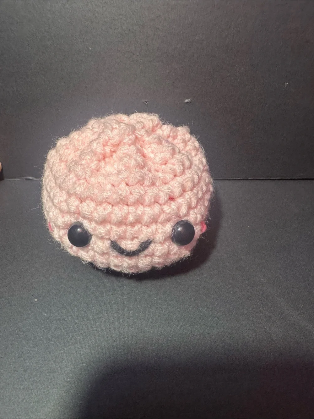Handmade Pink Crochet Dumpling Plush Accessory